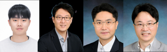 (왼쪽부터)우욱용 박사(1저자), 최하진 교수(교신저자), 강수민 교수(공동저자), 최경규 교수(공동저자) [숭실대 제공]